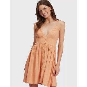 Roxy Women's SMALL Golden Lights Strappy Dress Summer beach